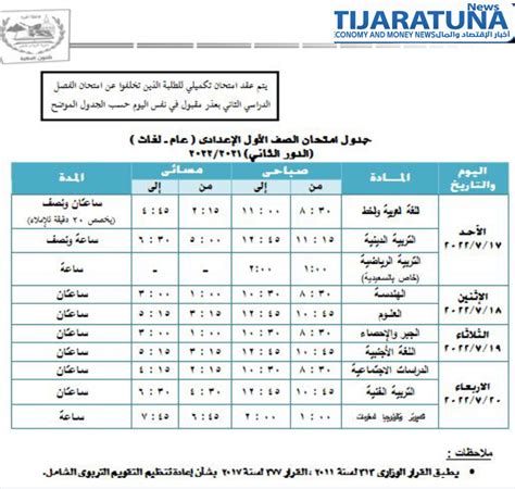 جدول الدور الثاني 2023